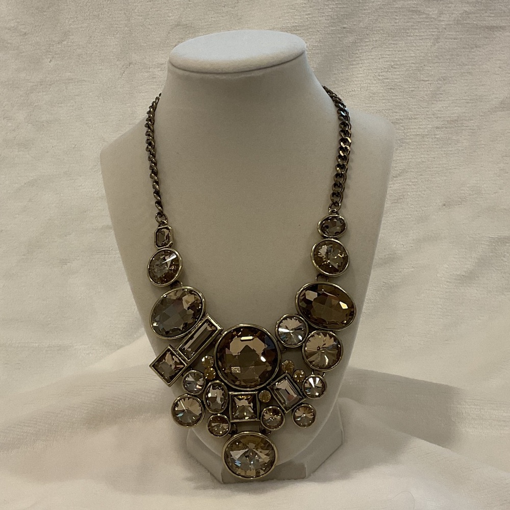 Chico's Gold and Silver Geometric Necklace